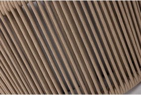 Salotto Da Esterno 5 Posti In Alluminio E Corda Con Tavolino Celia Bianco