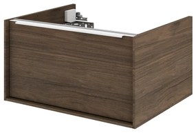 Mobile da bagno sotto lavabo SENSEA Neo marrone satinato L 60 x H 32 x P 48 cm 1 cassetto, lavabo non incluso