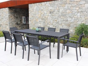 BRUNO - tavolo con struttura in alluminio verniciato bianco o antracite