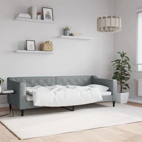 Letto Da Giorno Grigio Chiaro 80x200 Cm İn Tessuto /