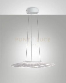 Vela sospensione led 3000k - 24w - 3400 lm bianca l.59x43cm. dimmer...