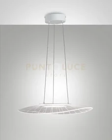 Vela sospensione led 3000k - 24w - 3400 lm bianca l.59x43cm. dimmer...