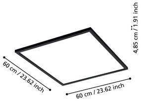 Eglo 31725 - Plafoniera LED dimmerabile SALOBRENA-Z LED/33W/230V nero
