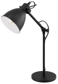 Lampada Da Tavolo Vintage Priddy Acciaio Nero 1 Luce E27