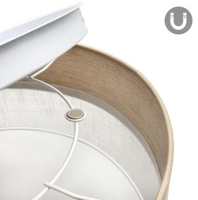 Plafoniera LED SIRJA WOOD LED/20W/230V diametro 35 cm bianco/quercia