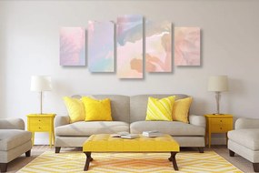 Quadri 5 pezzi – Riflesso delle foglie nel lago