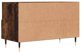 Mobile Porta TV Rovere Fumo 80x36x50 cm in Legno Multistrato