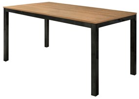 BERNARD - tavolo da pranzo moderno allungabile in acciaio e rovere da 160 x 90