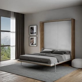 Letto a scomparsa verticale matrimoniale 160 cm Noce KENTARO