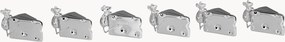 Set di 6 portacarte placcati in argento Cheese