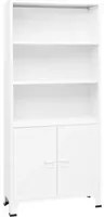 Libreria Industriale Bianca 80x32x180 cm in Acciaio 339632