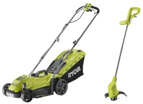Tagliaerba elettrico velocità non regolabile (trainato a comando) RYOBI + tagliabordi 1300 W L 33 cm