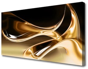 Quadro su tela Arte astratta d'oro 100x50 cm