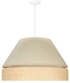 Duolla - Lampadario a sospensione con filo YUTE AVIGNON 1xE27/15W/230V diametro 60 cm color crema/beige