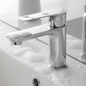 Set miscelatori lavabo bidet e doccia Flat con piletta click clack