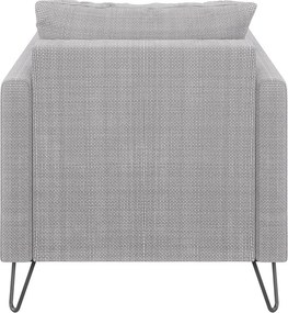 Poltrona grigio chiaro con rivestimento in ciniglia Freya – Ropez