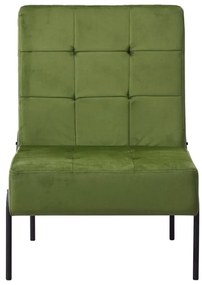 Poltrona relax 65x79x87 cm verde chiaro in velluto