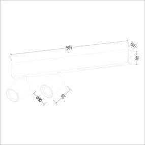 Faretto LED MAGNET LED/5W/230V + 2xGU10/60W 3000/4000K bianco