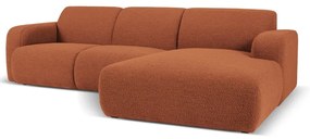 Divano angolare marrone in tessuto bouclé (angolo destro) Molino - Micadoni Home