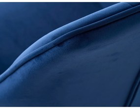 Set di sedie da pranzo blu scuro in imbottito con braccioli 2 pz Nolan Square – Unique Furniture