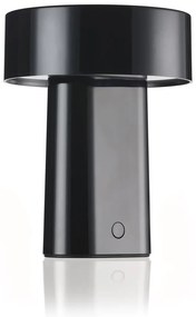 Lampada da tavolo LED nera in plastica (altezza totale 18 cm) Oblong – Zone
