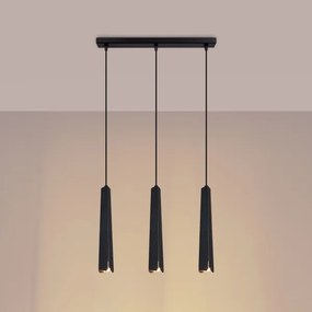 Sollux SL.1402 - Lampadario a sospensione con filo PRYSM 3xG9/8W/230V nero