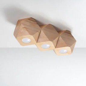 Sollux SL.1010 - Plafoniera WOODY 3xGU10/40W/230V