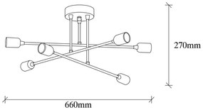 Plafoniera nera Fleur – Opviq lights