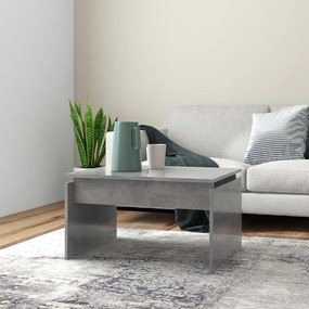 Tavolino Da Salotto Grigio Cemento 68x50x38cm Legno Multistrato /