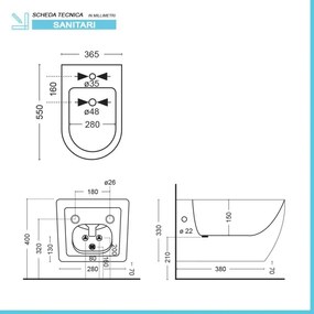 Sanitari sospesi Rimless effetto marmo nero con sedile Tokyo