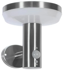 Applique da parete Solare con Sensore Movimento IP54 Acciaio Colore Bianco Naturale 4.000K