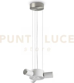 Sospensione per set up 3 luce attacco e27 nickel