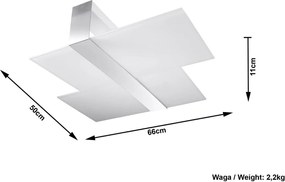 Plafoniera da Soffitto in Acciaio e Vetro Massimo E27 da interno