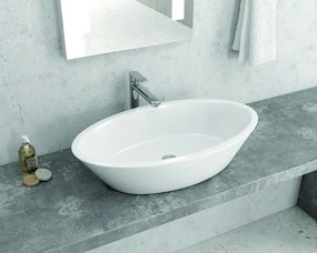 Lavabo da appoggio ovale 70cm Litos-369 - KAMALU
