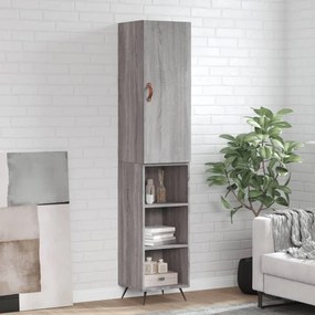 Credenza Grigio Sonoma 34,5x34x180 Cm İn Legno Multistrato /