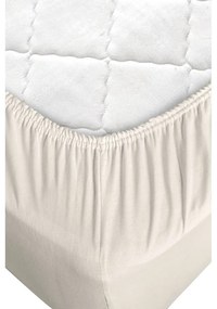 Lenzuolo matrimoniale in cotone giallo e panna / lenzuolo matrimoniale esteso 200x220 cm - Mila Home