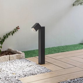 Lampione da giardino Othil Lindby, dimmerabile, Alluminio / Grigio / Zincato, Alluminio, Moderno, Lampada da esterni