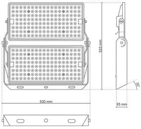 Faro Modulare LED 500W IP66 angolo 60° 135lm/W IK08 - LIFUD Driver Colore Bianco Naturale 4.000K
