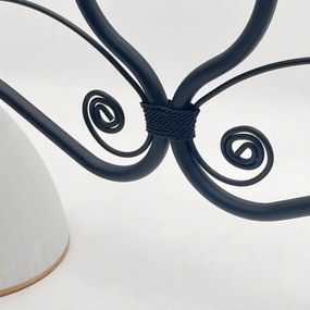 Lampadario a sospensione con catena RETRO 2xE27/60W/230V opaco nero