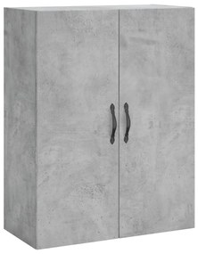 Credenza grigio cemento 69,5x34x180 cm in legno multistrato