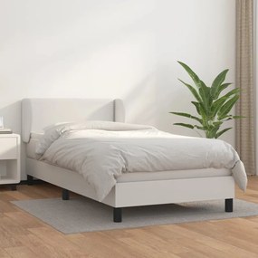 Giroletto A Molle Con Materasso Bianco 90x190 Cm İn Similpelle /