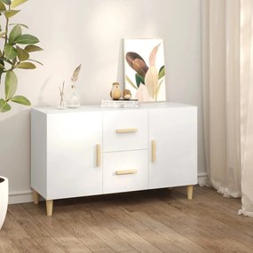 Credenza Bianca 100x36x60 Cm İn Legno Multistrato /