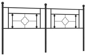 Testiera in metallo nero 180 cm