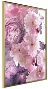 Poster  Pink Bouquet  Cornice Quadri Cornice d'oro, Larghezza x Altezza Home decor 20x30