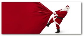 Quadro in vetro Regali di Babbo Natale 100x50 cm 2 appendini