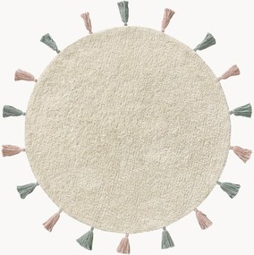 Tappeto rotondo in cotone fatto a mano Malu