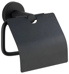 Porta carta igienica da parete in acciaio inox nero opaco Bosio - Wenko