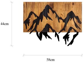Decorazione da muro 58x44 cm montagne