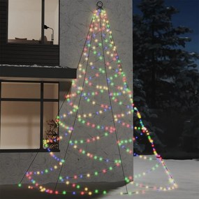 Albero Da Parete Con Gancio Metallico 720 Led Multicolore 5 M /