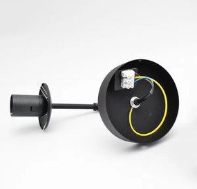 Applique MOON 1xE27/15W/230V nero